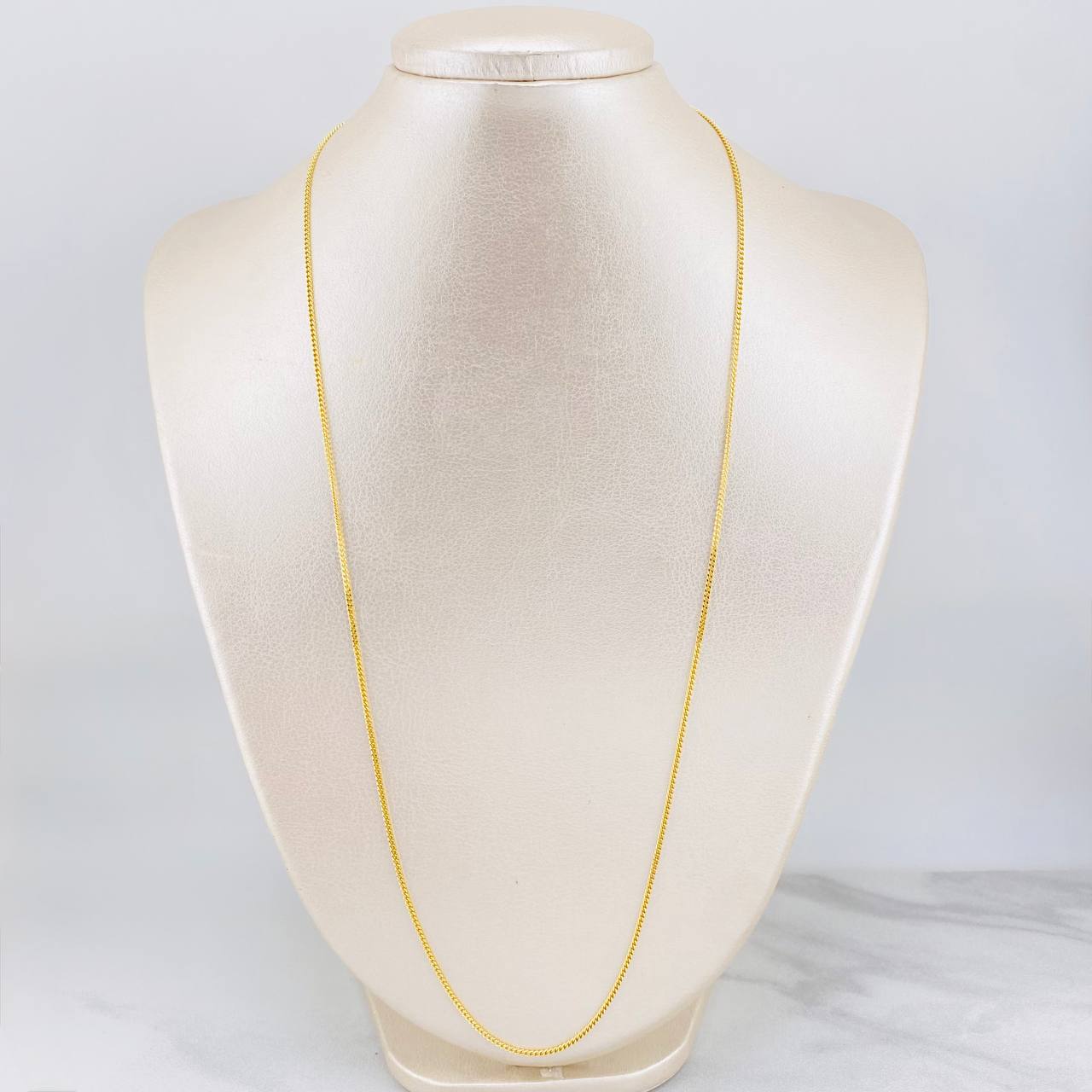 Cadena Mini Cubana 5.65g / 60cm / 1.4mm Oro Amarillo 18K