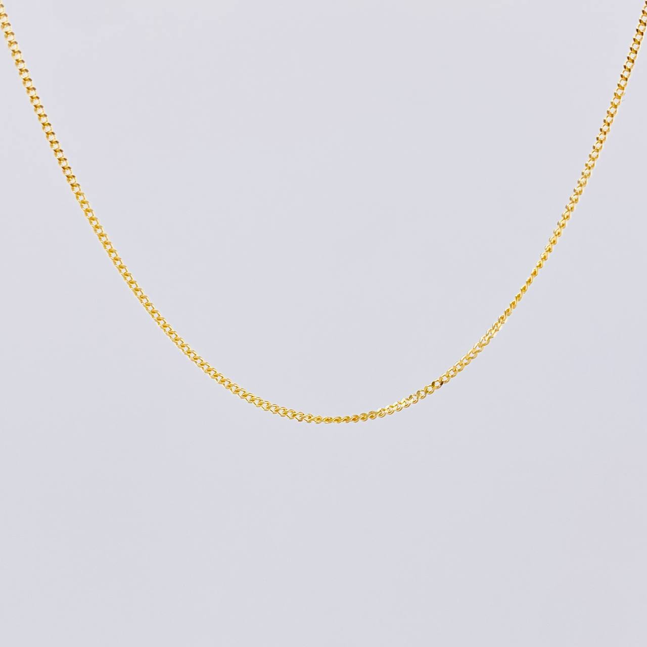 Cadena Mini Cubana 1.75g / 45cm / 0.9mm Oro Amarillo 18K