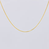 Cadena Mini Cubana 1.75g / 45cm / 0.9mm Oro Amarillo 18K
