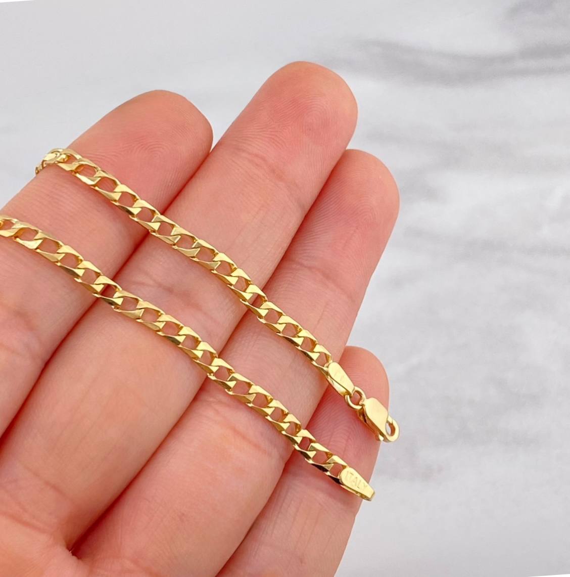 Cadena Panzer 10g / 60cm / 2.8mm Oro Amarillo 18K