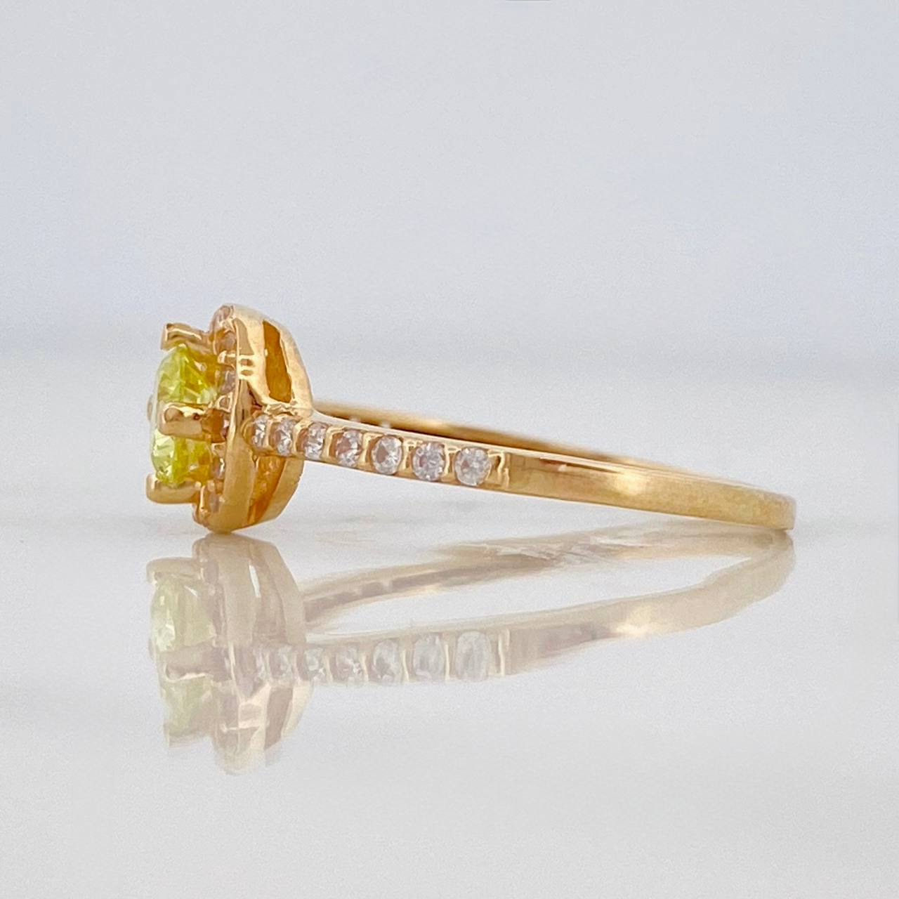 Anillo Flor Churumbela 2.45 g / T7 Oro Amarillo 18K
