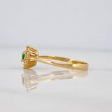Anillo Flor Tupida 2.1 g / T7 1/4 Oro Amarillo 18K