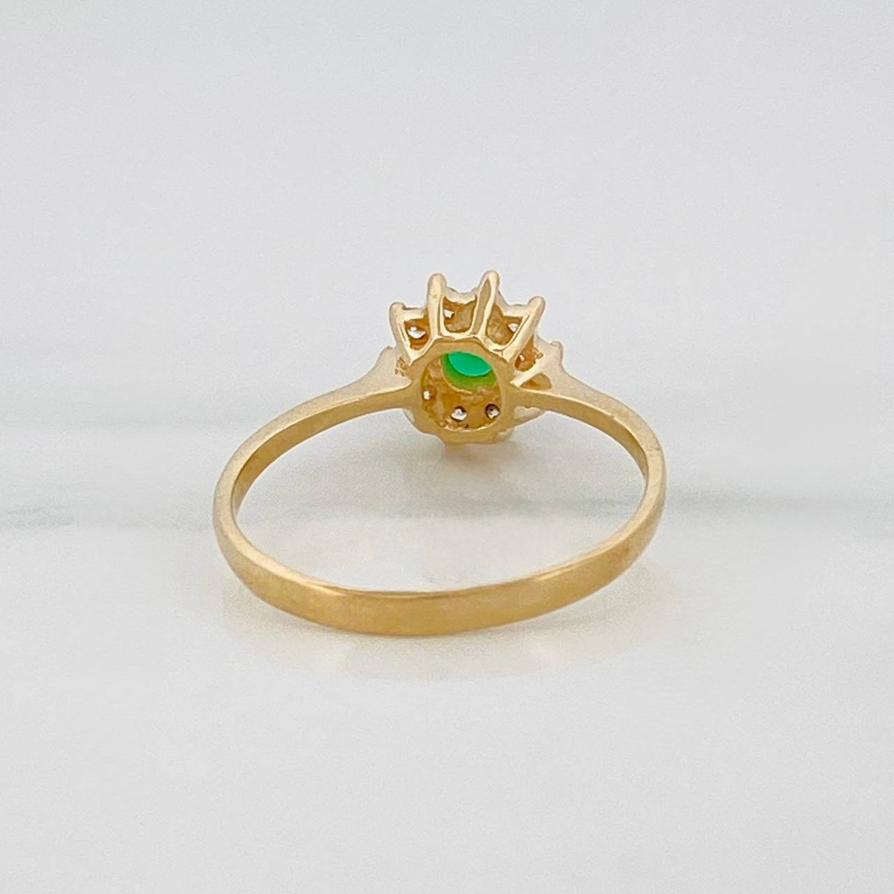 Anillo Flor Tupida 2.1 g / T7 1/4 Oro Amarillo 18K