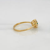 Anillo Flor Tupida 2 g / T8 1/4 Oro Amarillo 18K