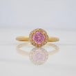 Anillo Flor Circular 1.7 g / T7 Oro Amarillo 18K