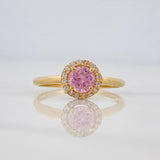 Anillo Flor Circular 1.7 g / T7 Oro Amarillo 18K