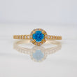 Anillo Halo Cicular 2.3 g / T7 Oro Amarillo 18K
