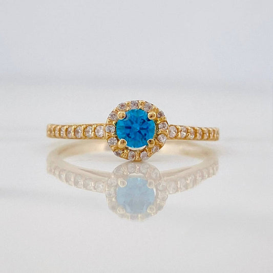 Anillo Halo Cicular 2.3 g / T7 Oro Amarillo 18K