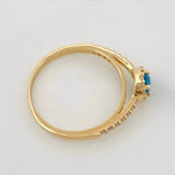 Anillo Halo Cicular 2.3 g / T7 Oro Amarillo 18K