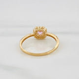 Anillo Halo Cicular 1.8 g / T7 1/4 Oro Amarillo 18K