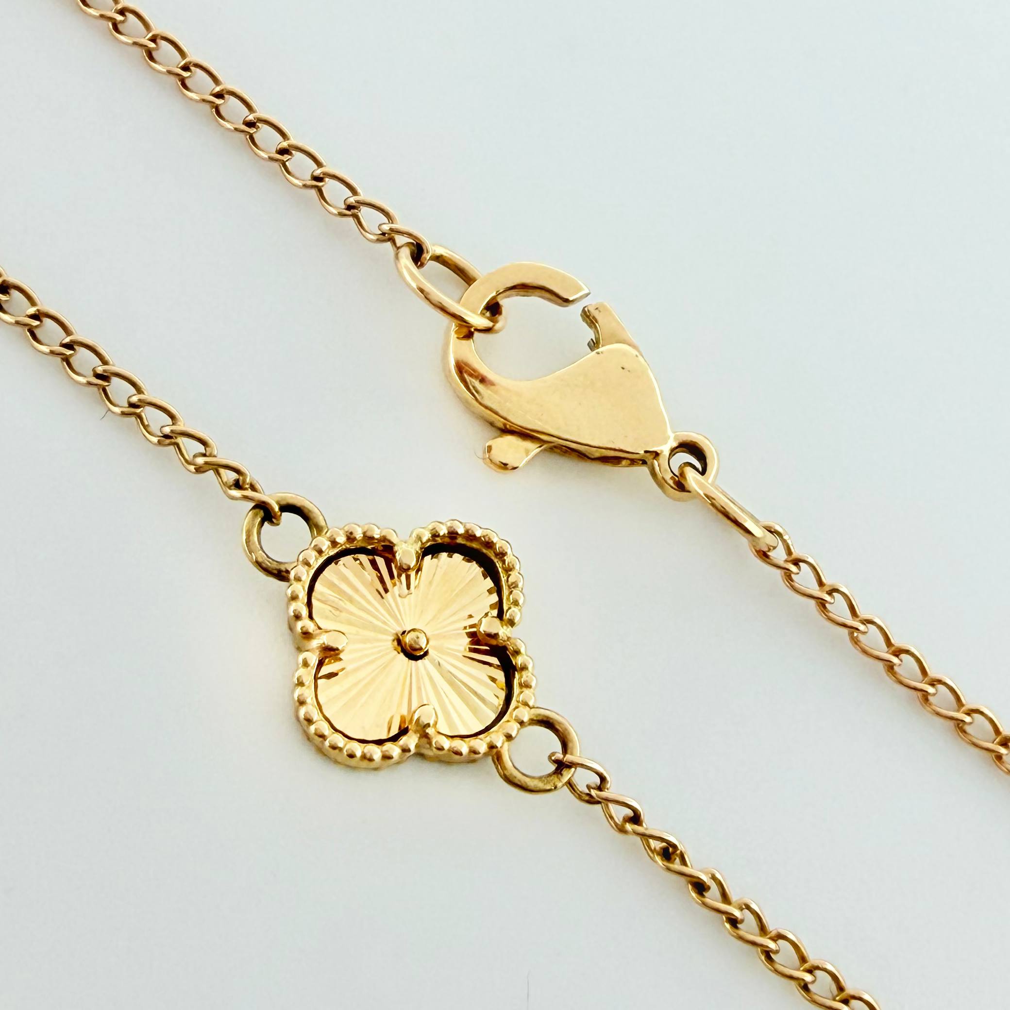 Cadena Trebol Diamantado  12.85gr / 50cm / 10mm Oro Amarillo Nac.Esp. 18K