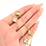 Cadena Trebol Diamantado  12.85gr / 50cm / 10mm Oro Amarillo Nac.Esp. 18K