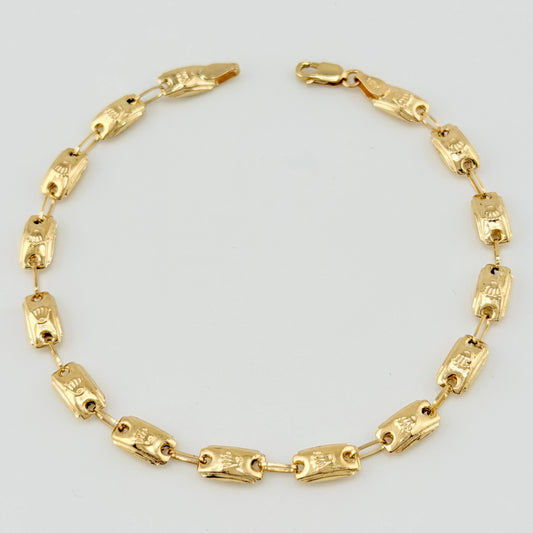 Pulso Rustico Rx 4.25gr / 20cm / 5mm Oro Amarillo 18K