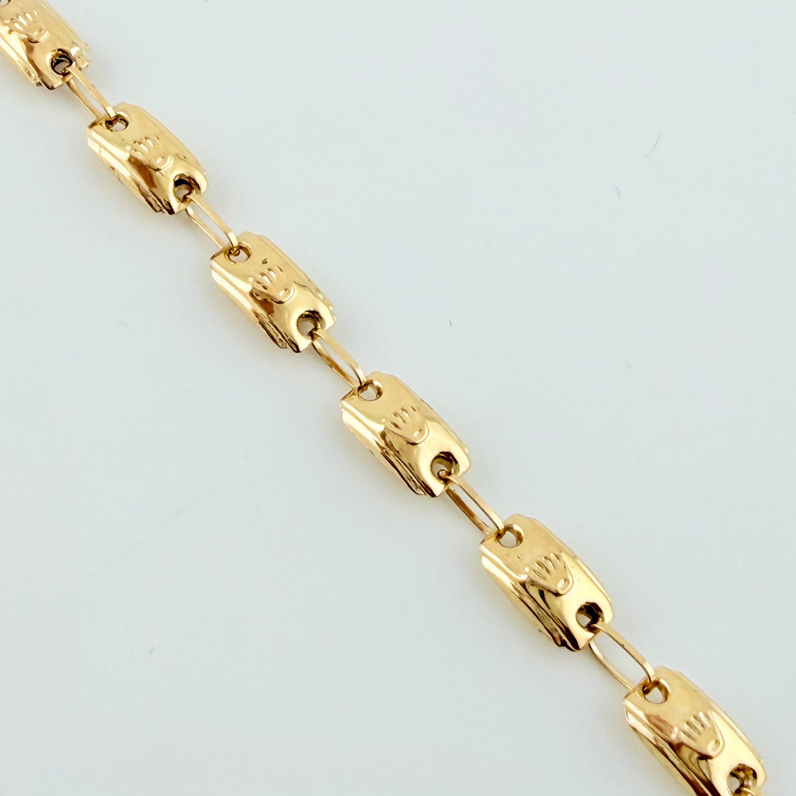 Pulso Rustico Rx 4.25gr / 20cm / 5mm Oro Amarillo 18K