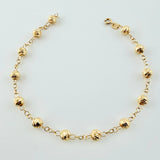Pulso Tipo Militar Diamantado 2.2gr / 17cm / 4mm Oro Amarillo 18K ©