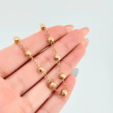 Pulso Tipo Militar Diamantado 2.45gr / 20cm / 4mm Oro Amarillo 18K ©