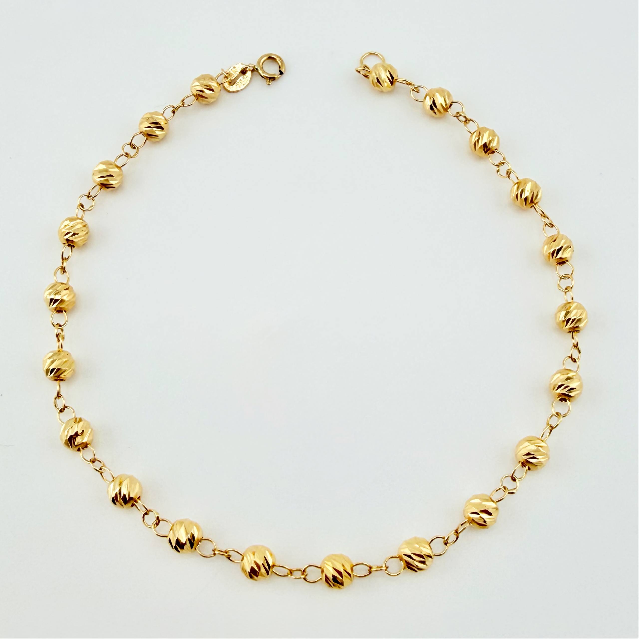 Pulso Tipo Militar 2.5gr / 20.5cm / 4mm Oro Amarillo 18K