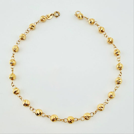 Pulso Tipo Militar 2.5gr / 20.5cm / 4mm Oro Amarillo 18K