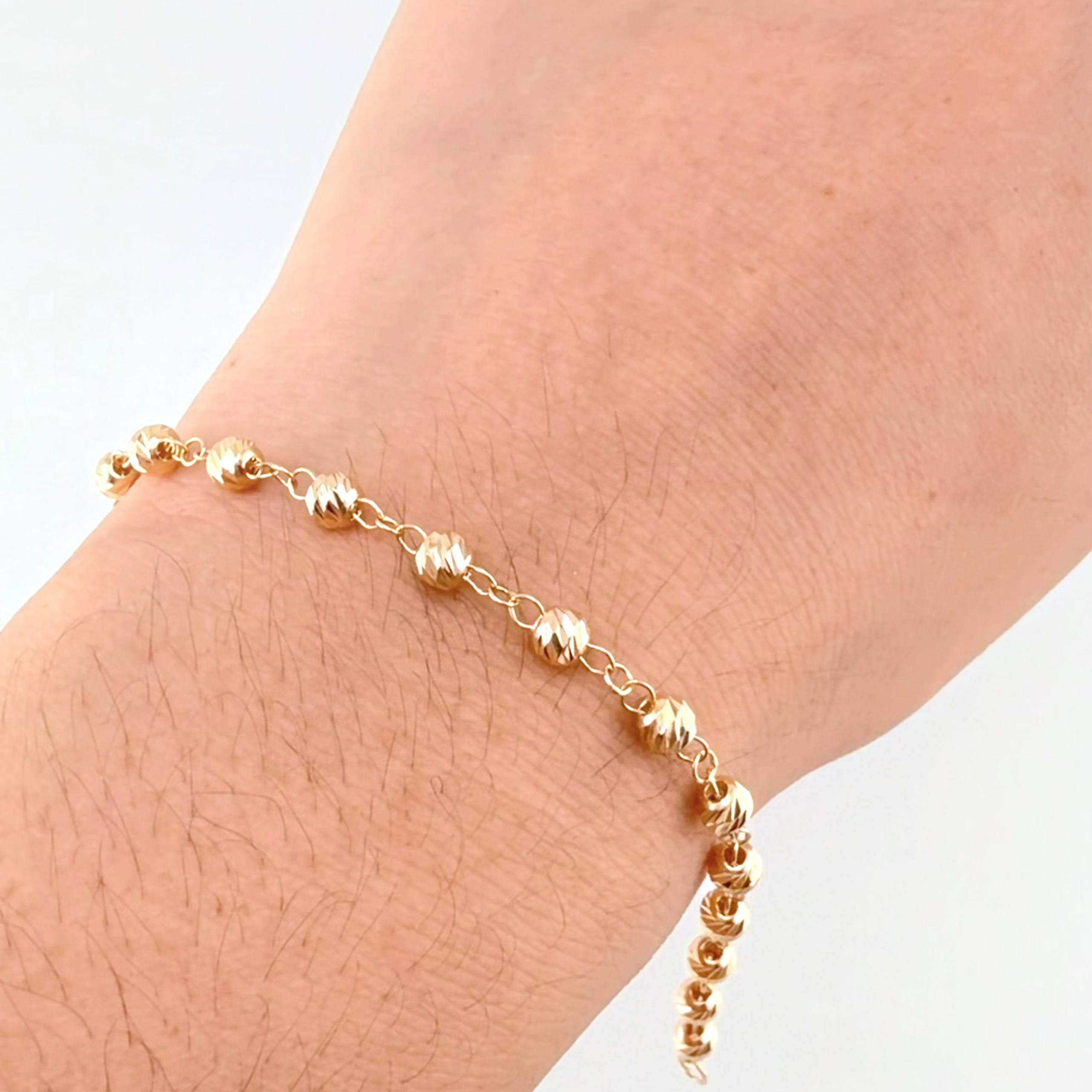 Pulso Tipo Militar 2.5gr / 20.5cm / 4mm Oro Amarillo 18K