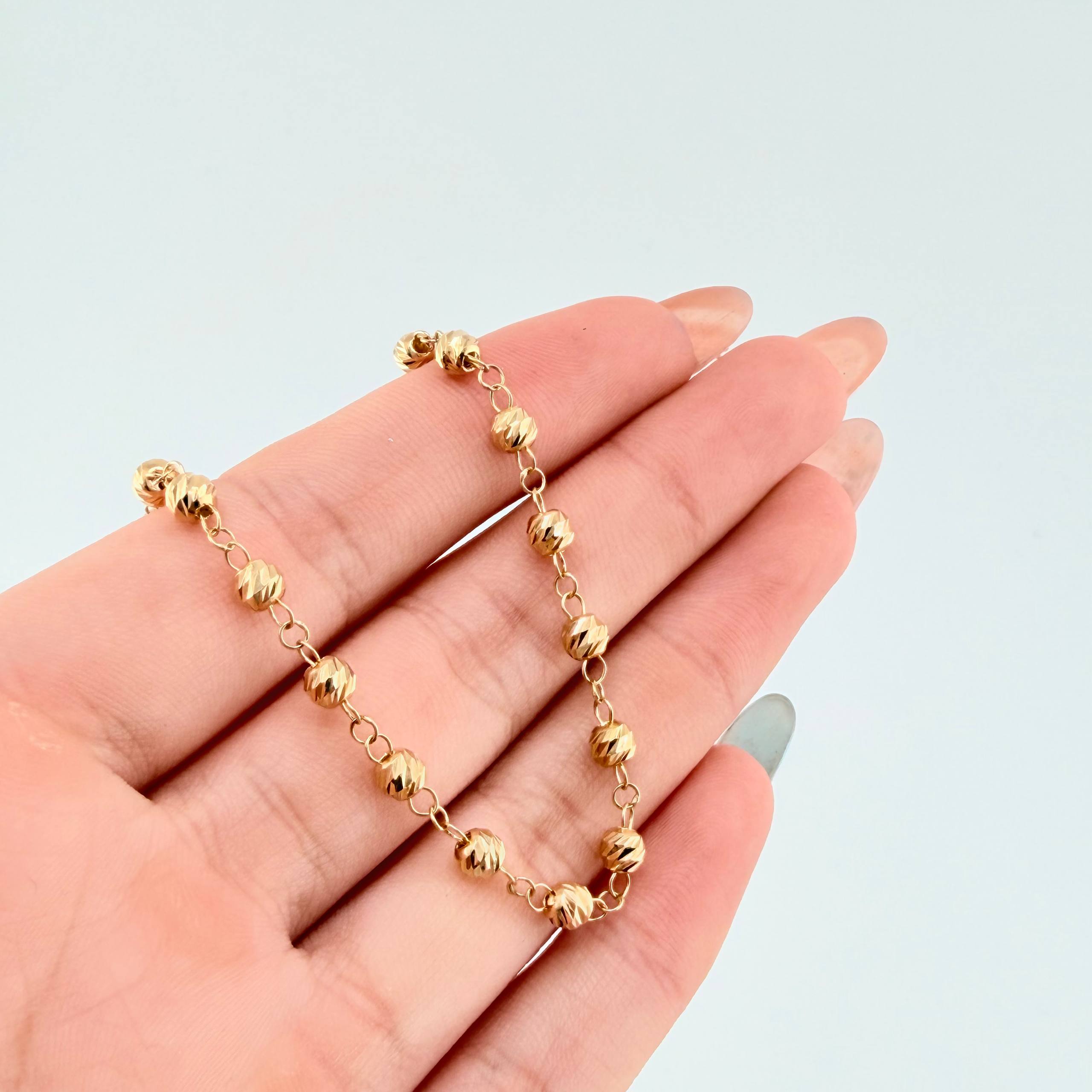 Pulso Tipo Militar 2.5gr / 20.5cm / 4mm Oro Amarillo 18K