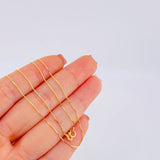 Cadena Veneciana 1g / 50cm / 0.55mm Oro Amarillo 18K