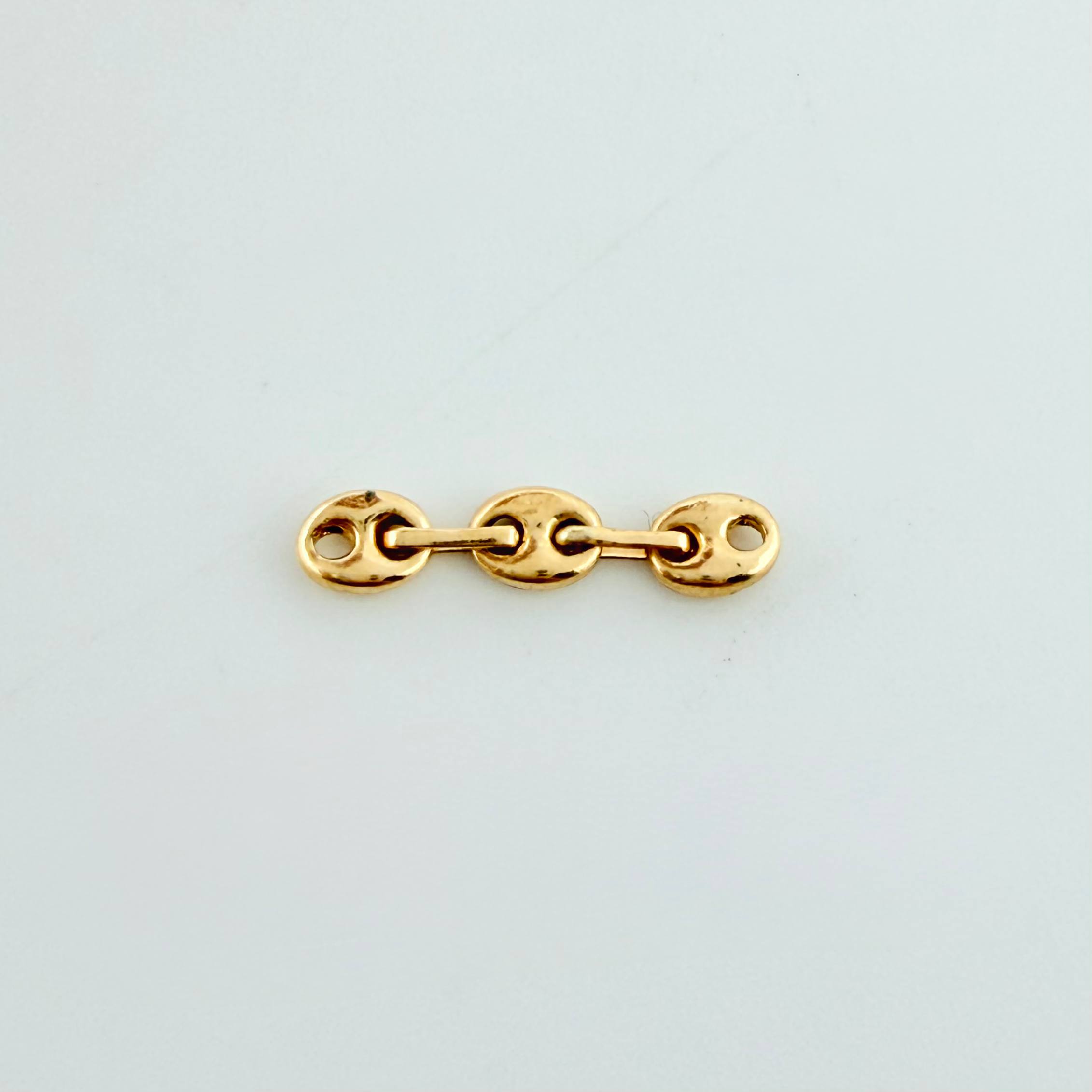 Herraje Retazo GC 3 Eslabones 0.2gr / 1.6cm / 3.3mm Oro Amarillo 18K
