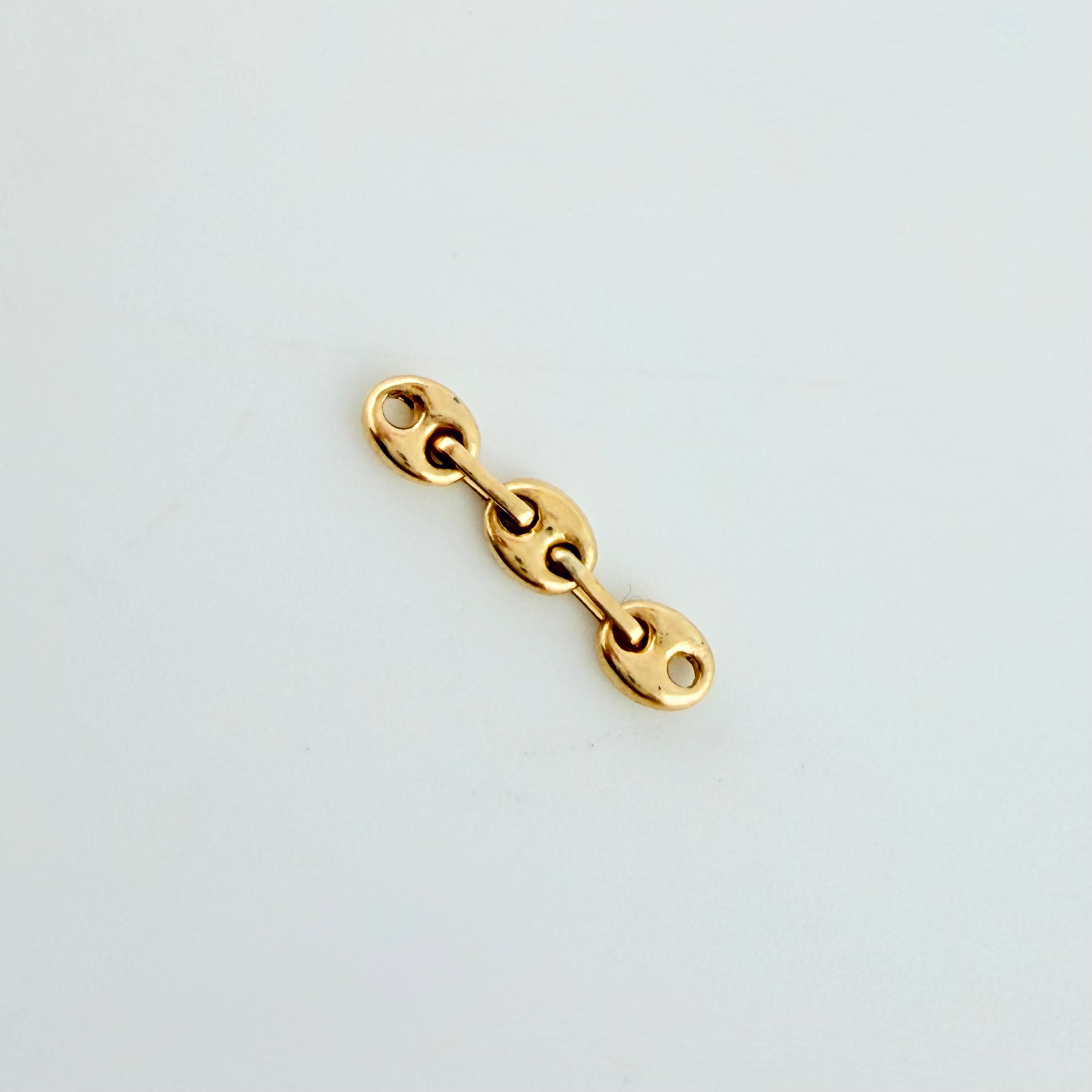 Herraje Retazo GC 3 Eslabones 0.2gr / 1.6cm / 3.3mm Oro Amarillo 18K