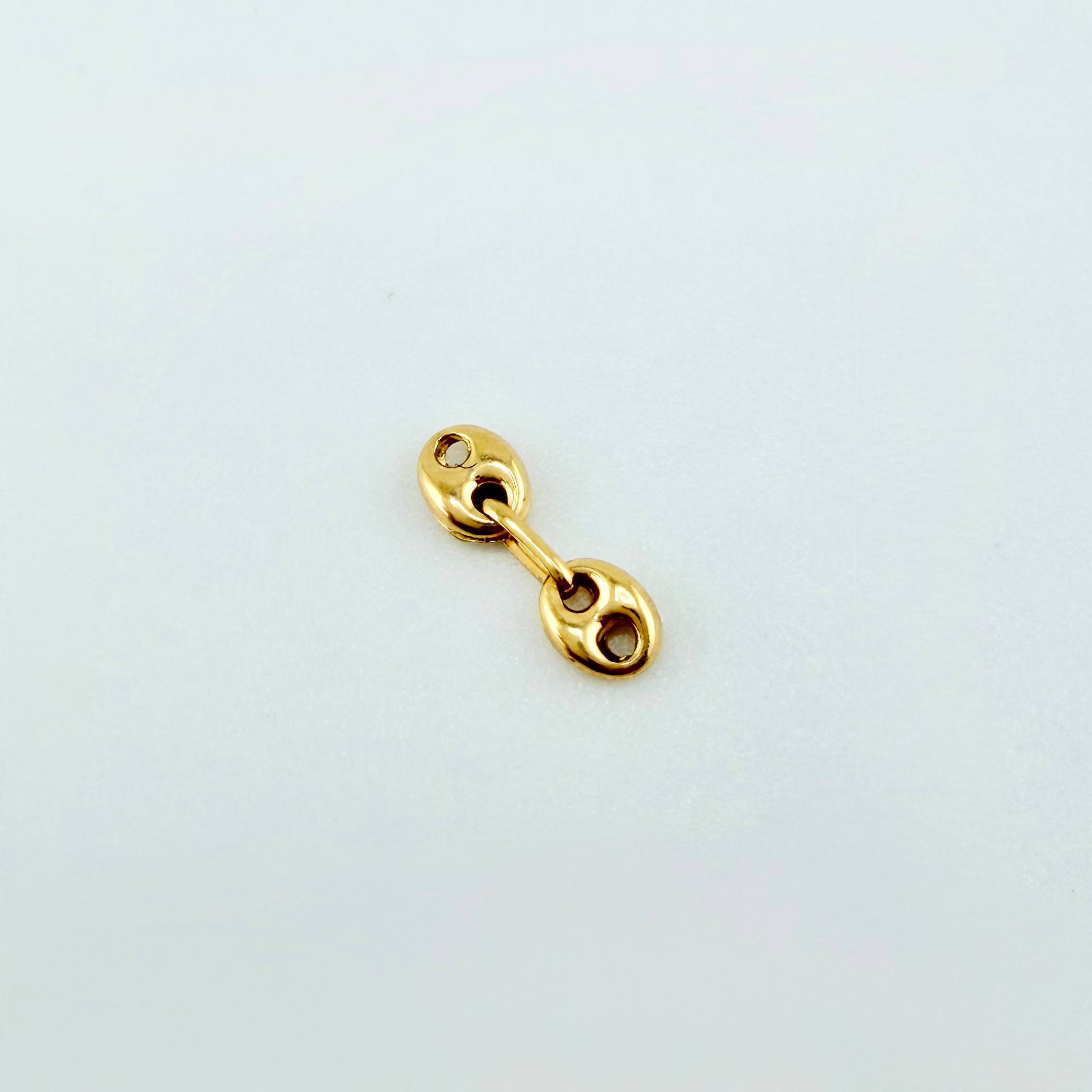 Herraje Retazo GC 2 Eslabones 0.1gr / 1cm / 3.3mm Oro Amarillo 18K