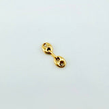 Herraje Retazo GC 2 Eslabones 0.1gr / 1cm / 3.3mm Oro Amarillo 18K
