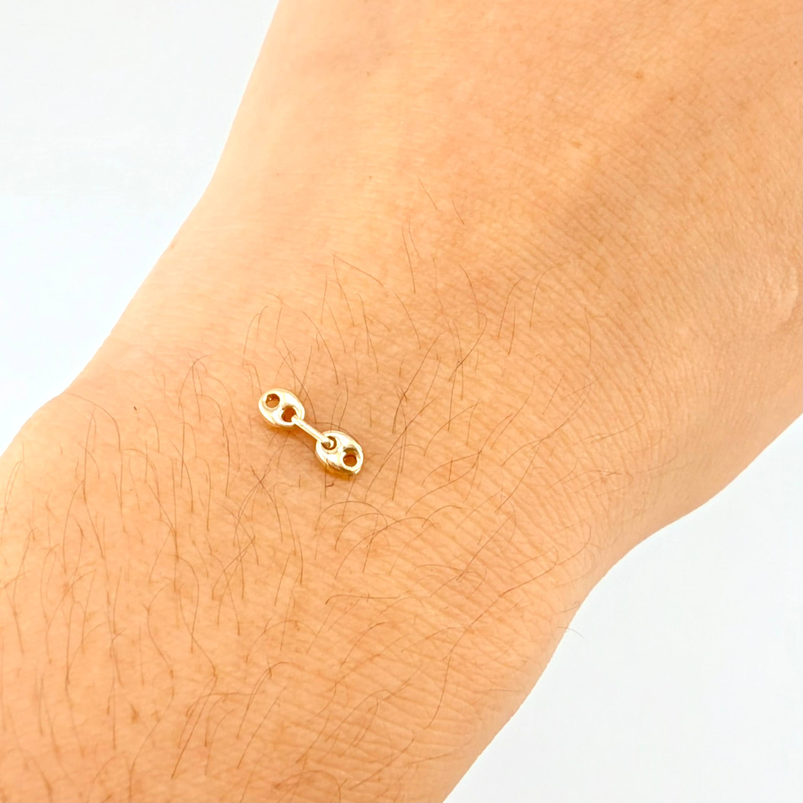Herraje Retazo GC 2 Eslabones 0.1gr / 1cm / 3.3mm Oro Amarillo 18K