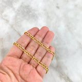 Cadena Fígaro 6.25gr / 60cm / 4.5mm Oro Amarillo +0