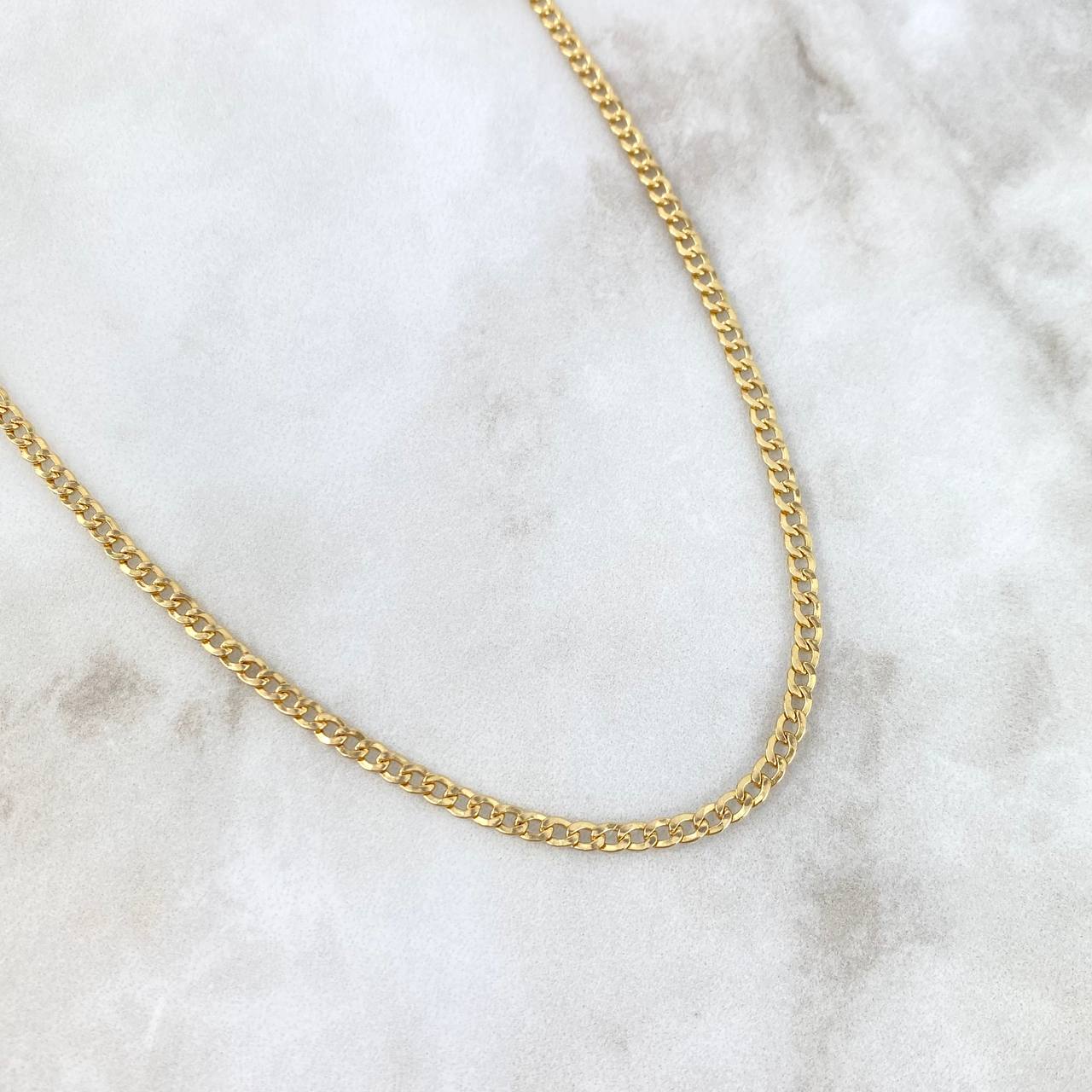 Cadena Cubana 5.45gr / 60cm / 2.8mm Oro Amarillo +0