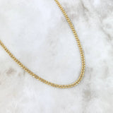 Cadena Cubana 5.45gr / 60cm / 2.8mm Oro Amarillo +0