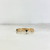 Anillo Corazones 1.05gr / T6 3/4 / Circones Blancos Negros Oro Amarillo