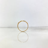 Anillo Corazones 1.05gr / T6 3/4 / Circones Blancos Negros Oro Amarillo
