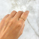 Anillo Corazones 1.1gr / T8 1/4 / Circones Blancos Oro Amarillo ©