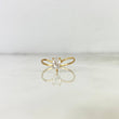 Anillo Solitario Lagrima 0.9gr / T6 / Circon Blanco Oro Amarillo ©