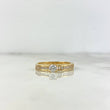 Anillo Solitario Churumbela Rectangulo 2.05gr / T6 3/4 / Circon Blanco Blancos Oro Amarillo ©