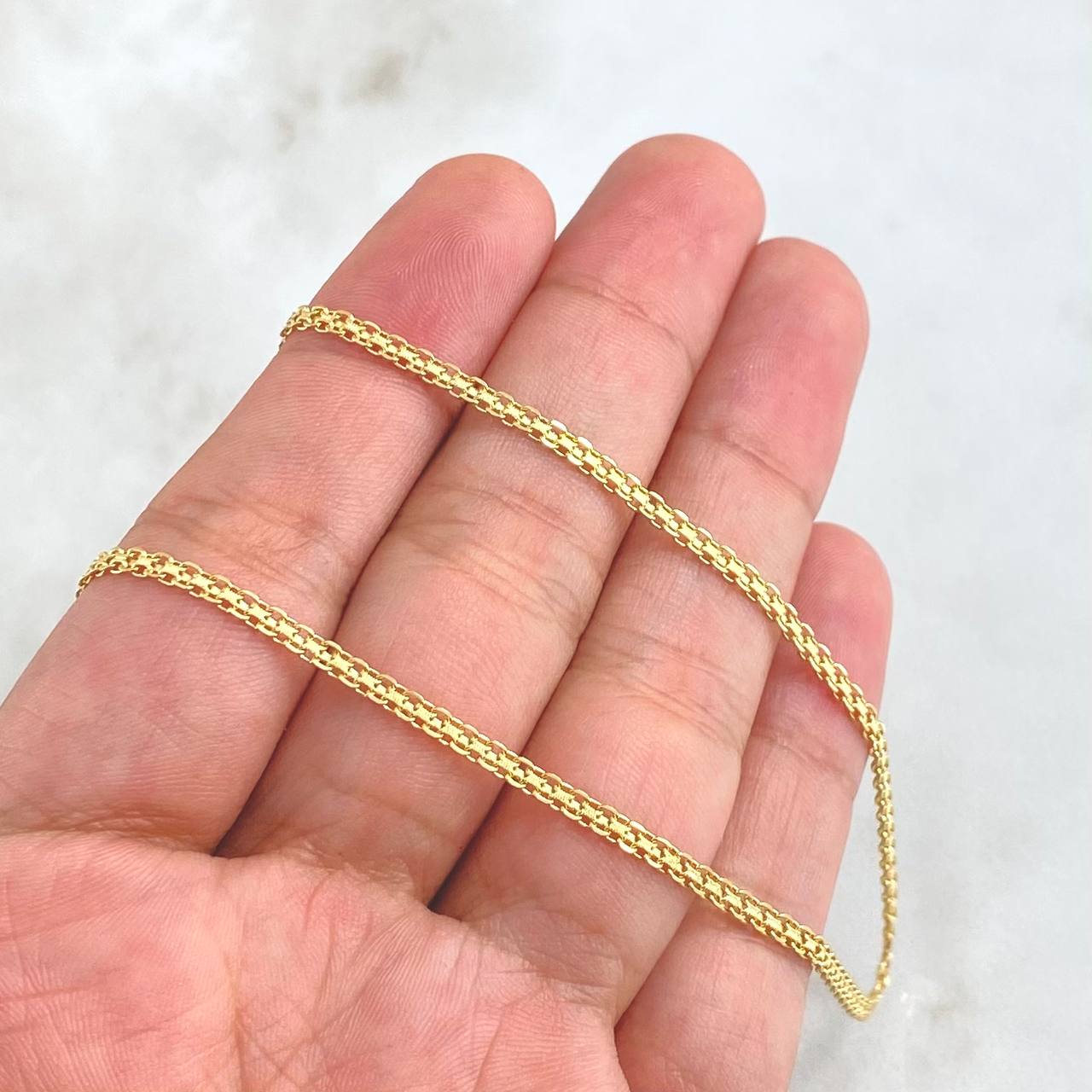 Cadena China 4.4gr / 45cm / 2mm Oro Amarillo +0 ©