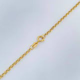 Cadena Roll-On 2.65gr / 60.3cm / 1.5mm Oro Amarillo +3 18K $