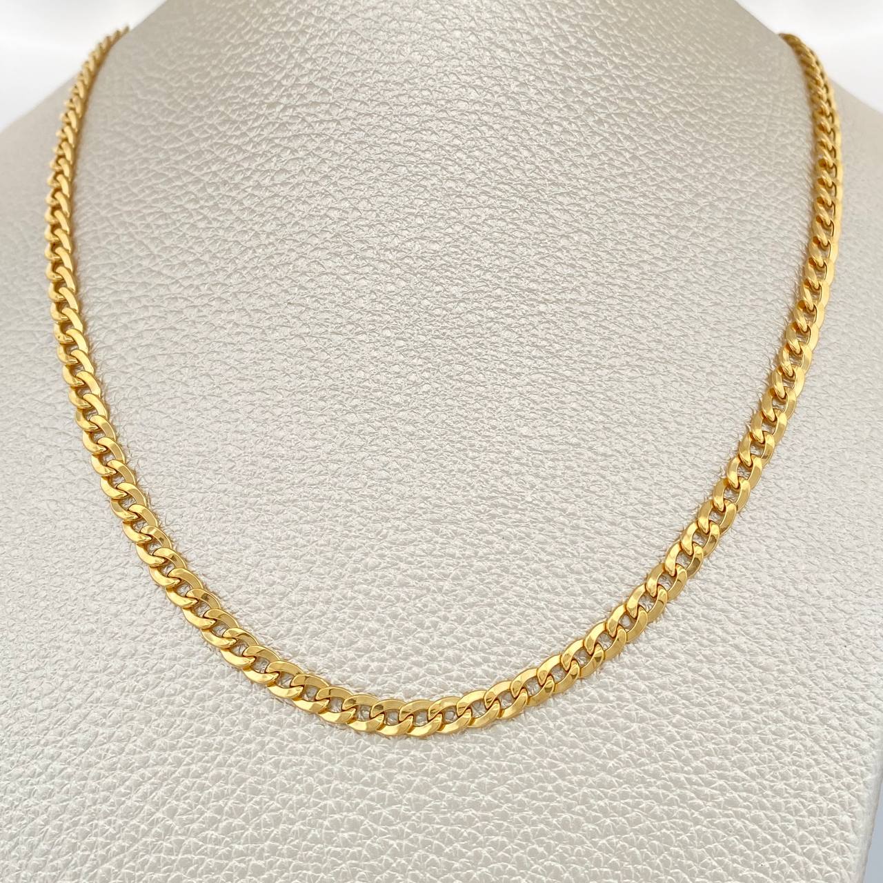 Cadena Cubana 7.35gr / 60.7cm / 3.85mm Oro Amarillo +1 18K $