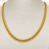 Cadena Cubana Reticulada 19gr / 60.3cm / 5.24mm Oro Amarillo +3 18K $