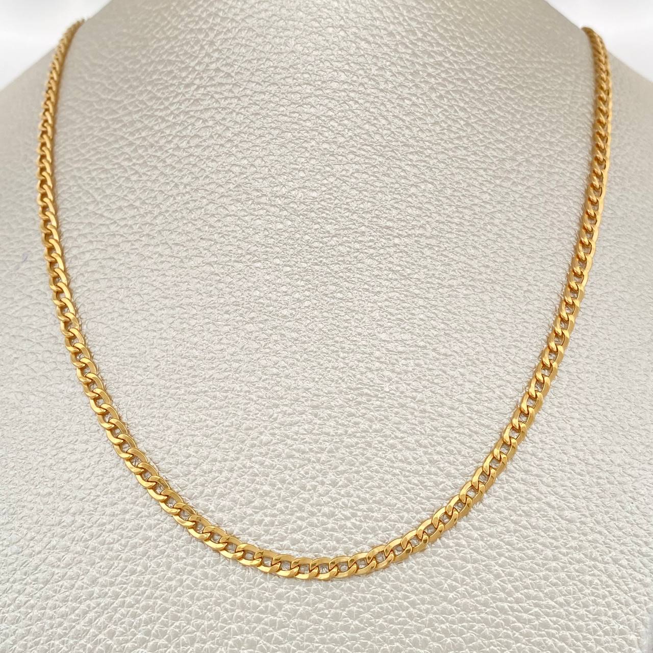 Cadena Cubana 4.8gr / 60.4cm / 3mm Oro Amarillo +1 18K $
