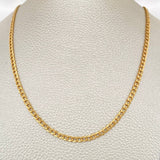 Cadena Cubana 4.8gr / 60.4cm / 3mm Oro Amarillo +1 18K $