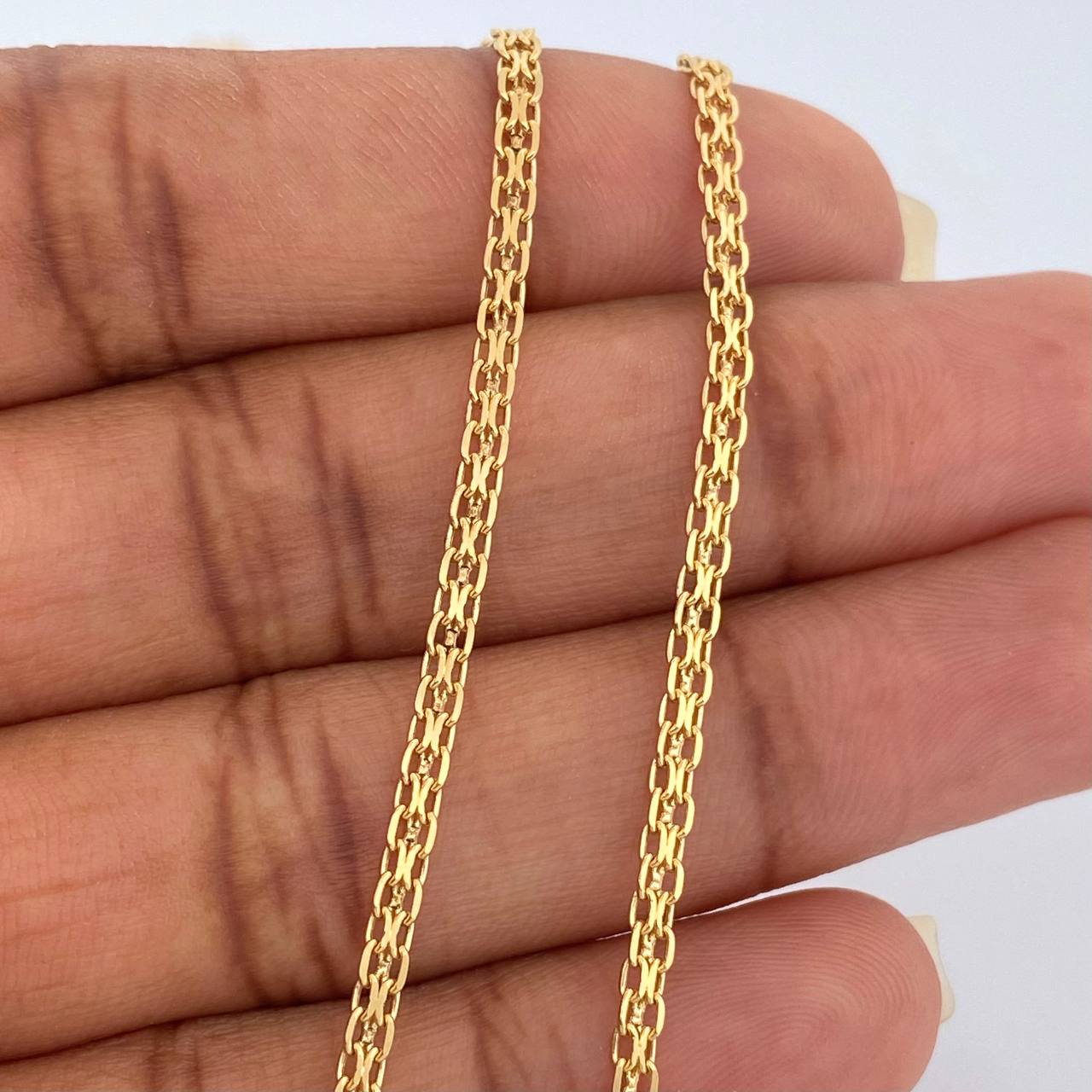 Cadena China 6.85gr / 60.2cm / 2.14mm Oro Amarillo +1 18K $