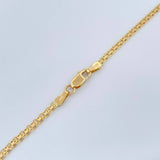Cadena China 8.2gr / 60.5cm / 2.44mm Oro Amarillo +1 18K $