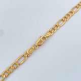 Cadena Figaro 9.15gr / 60.3cm / 4.2mm Oro Amarillo +1 18K $