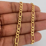 Cadena Figaro 9.15gr / 60.3cm / 4.2mm Oro Amarillo +1 18K $