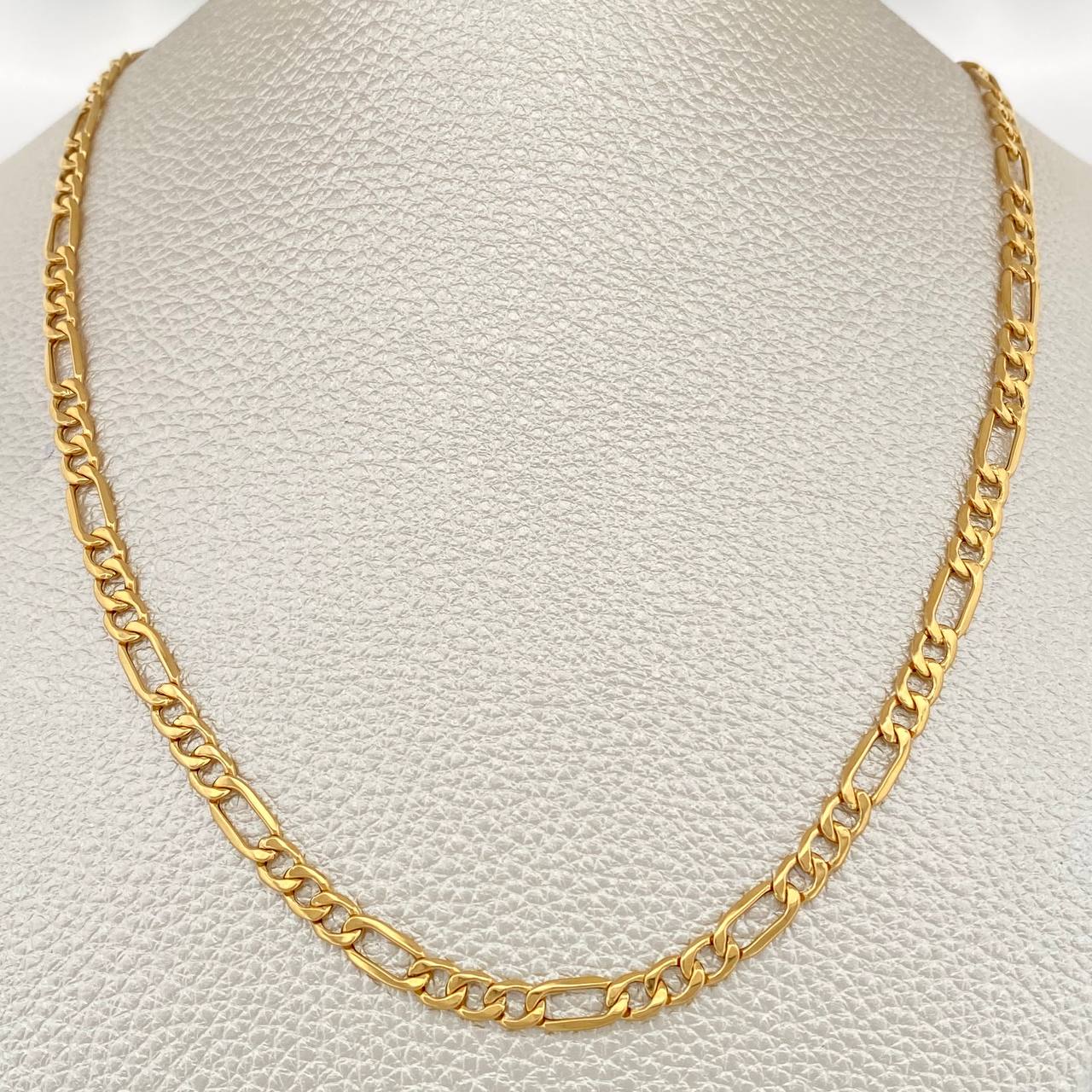 Cadena Figaro 9.15gr / 60.3cm / 4.2mm Oro Amarillo +1 18K $
