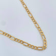 Cadena Figaro 5.5gr / 61cm / 3.33mm Oro Amarillo +1 18K $